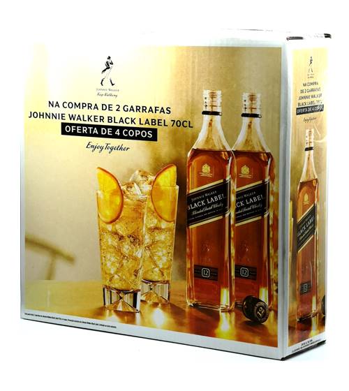 Johnnie Walker Black Label (Pack 2Gf+Copos)