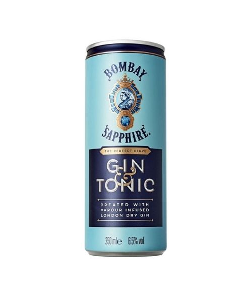 Bombay Sapphire Gin & Tonic Lata 25cl (Pack 12)