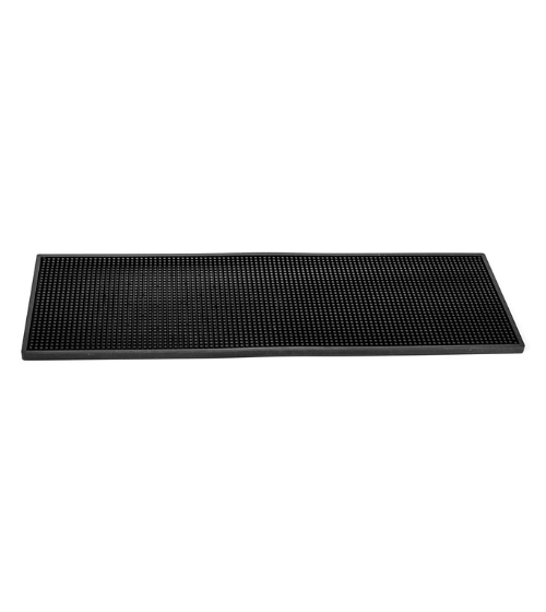 B021B - Wide Drink Mat Xl In Natural Rubber 6020 Cm – Black